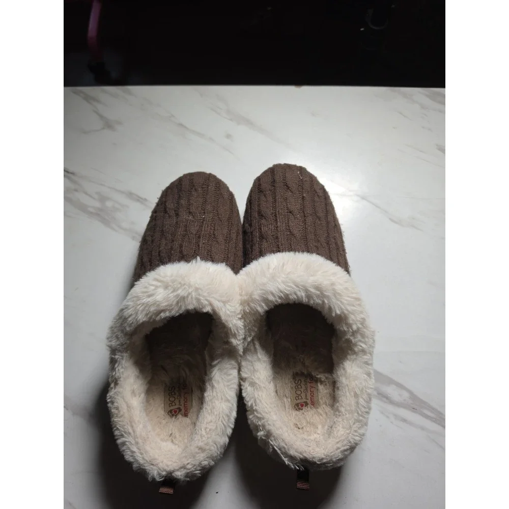 Skechers Women's Bobs Keepsakes Slippers Cozy Blend Chocolate Size 7‎
